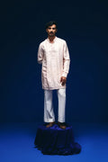 Meander Motif Kurta in Baby Pink