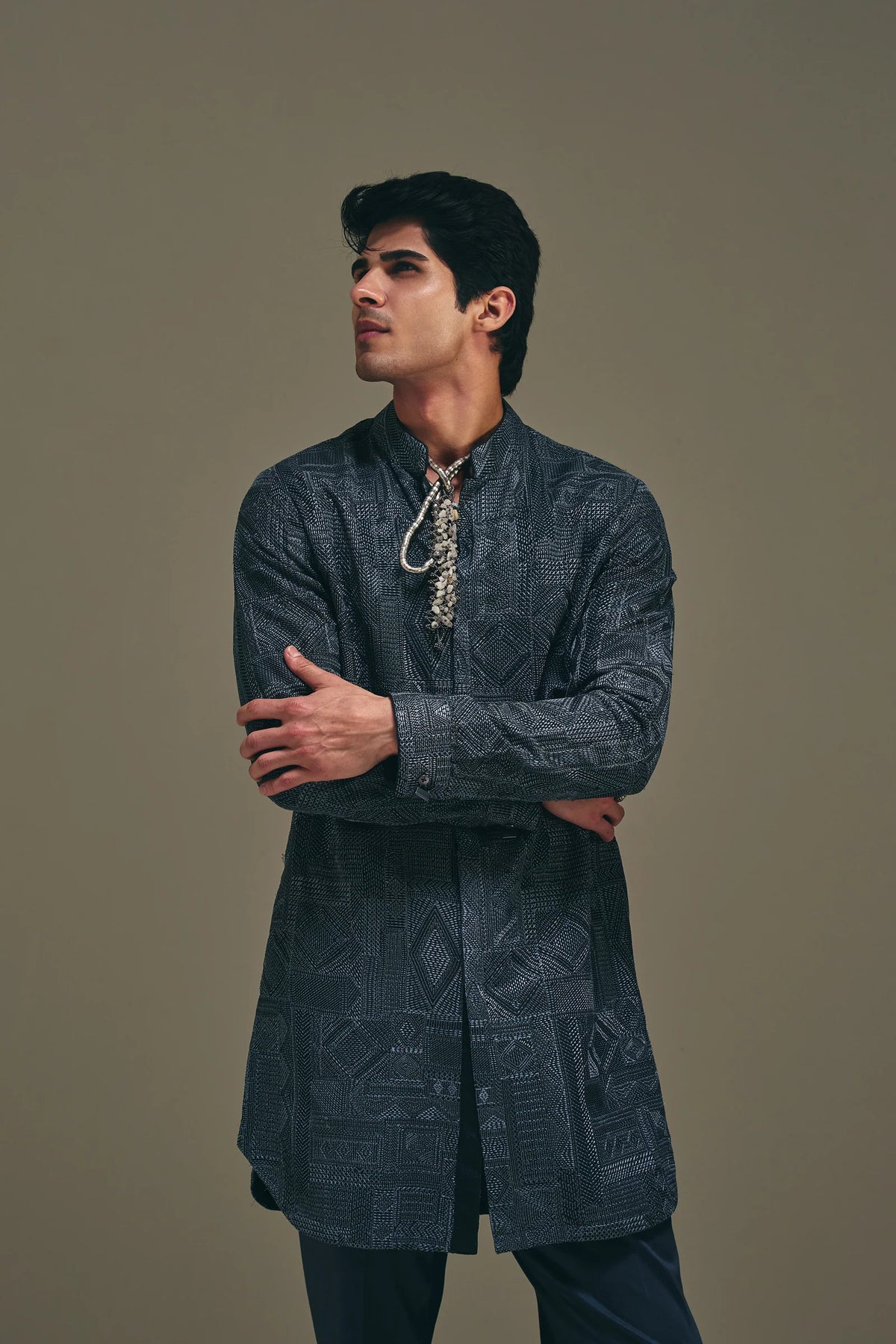 Jibaro Kurta in Charcoal Grey