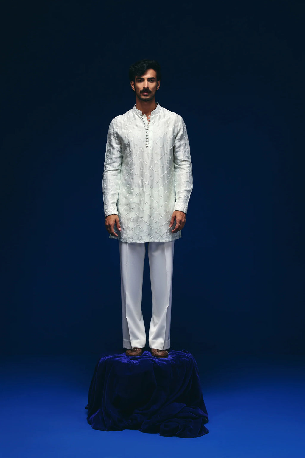 Astral Motif Kurta in Mint Green