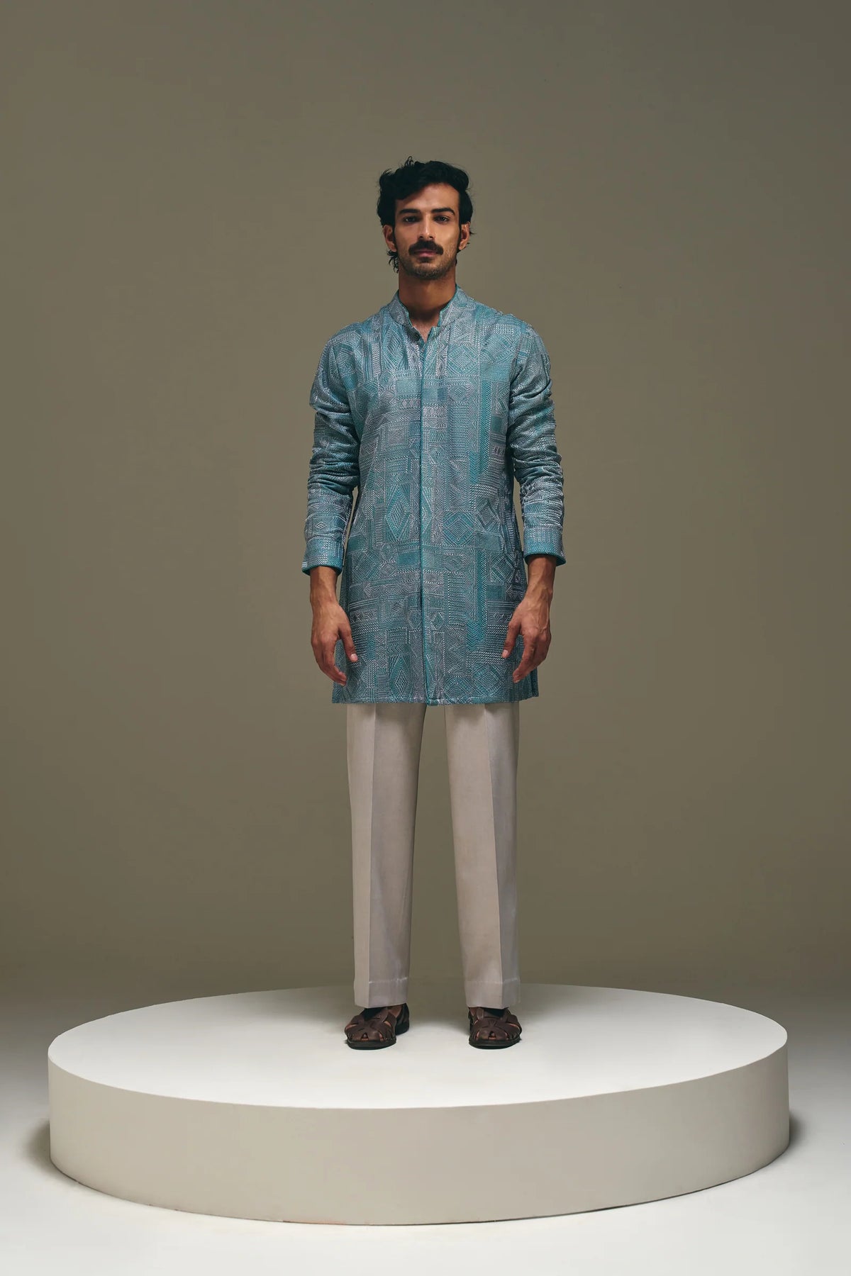Jibaro Kurta in Ocean Blue