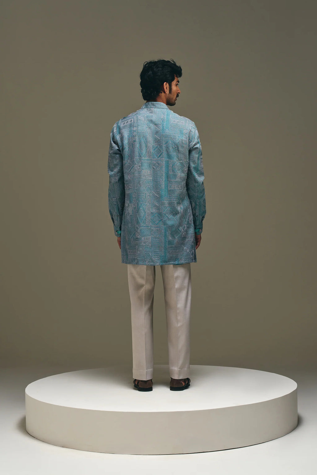 Jibaro Kurta in Ocean Blue