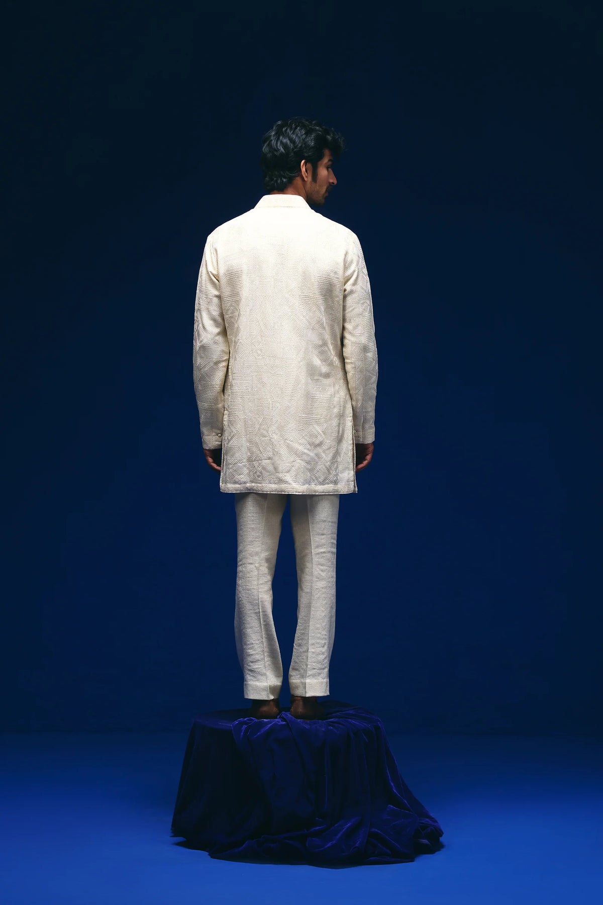 Jibaro Kurta in Pearl Ivory