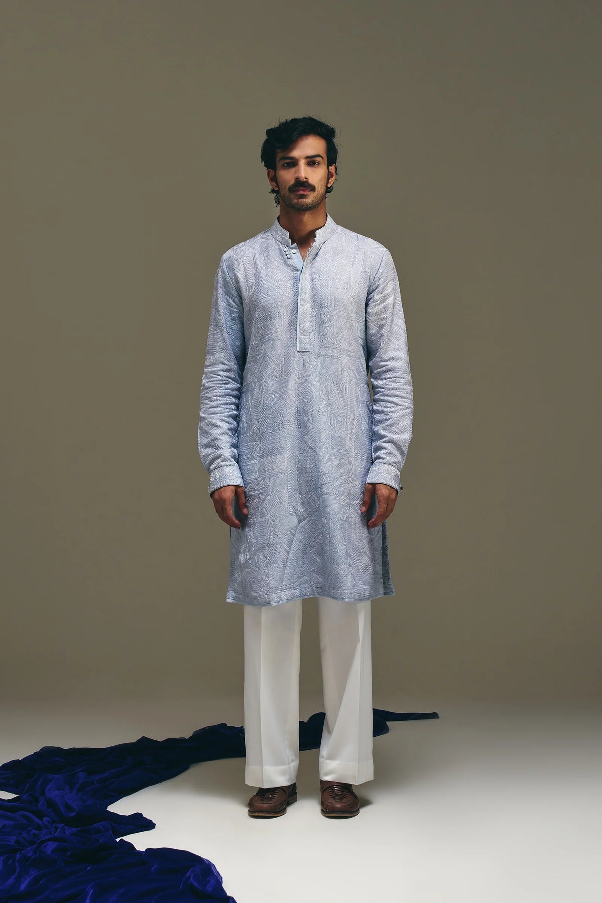 Jibaro Kurta in Sky Blue