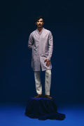 Jibaro Front Open Kurta in Old Rose Pink