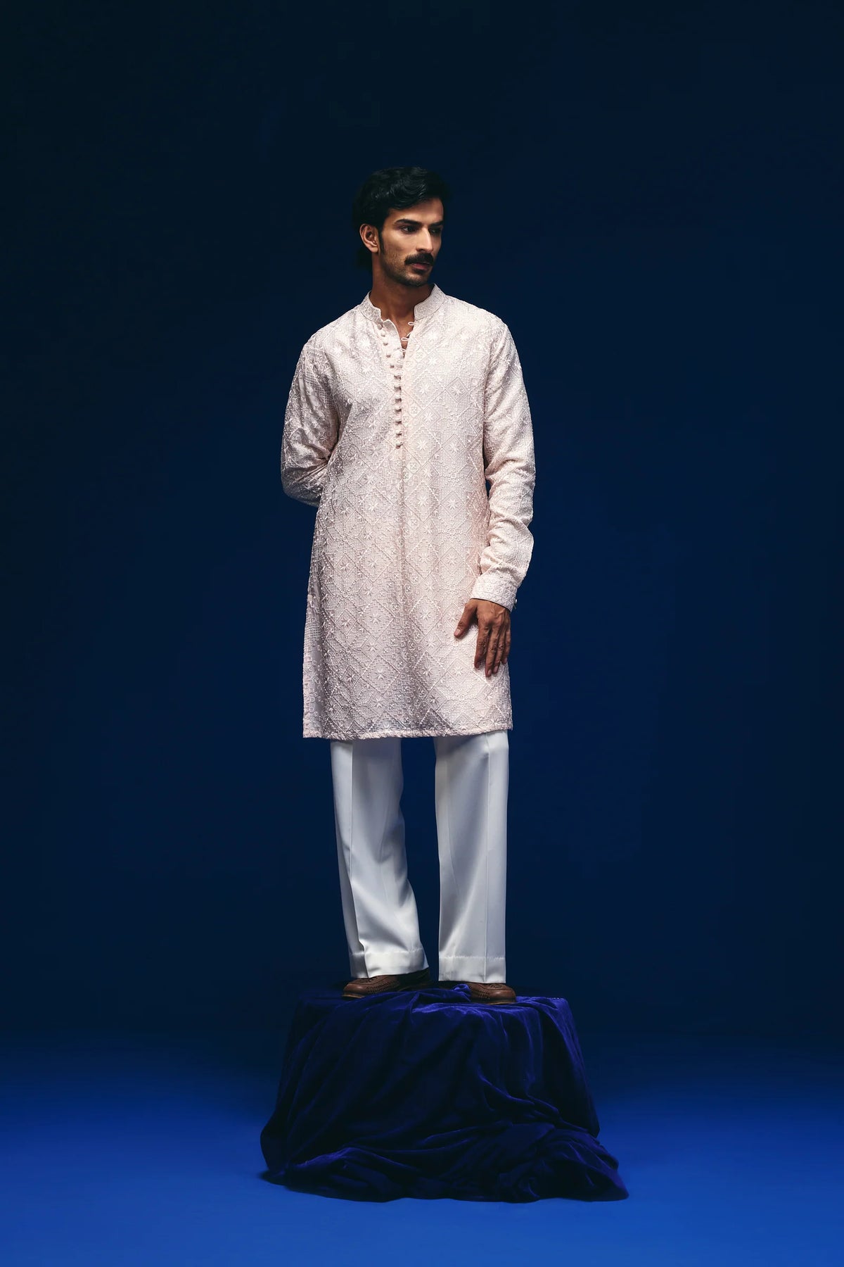 Astral Kurta in Baby Pink