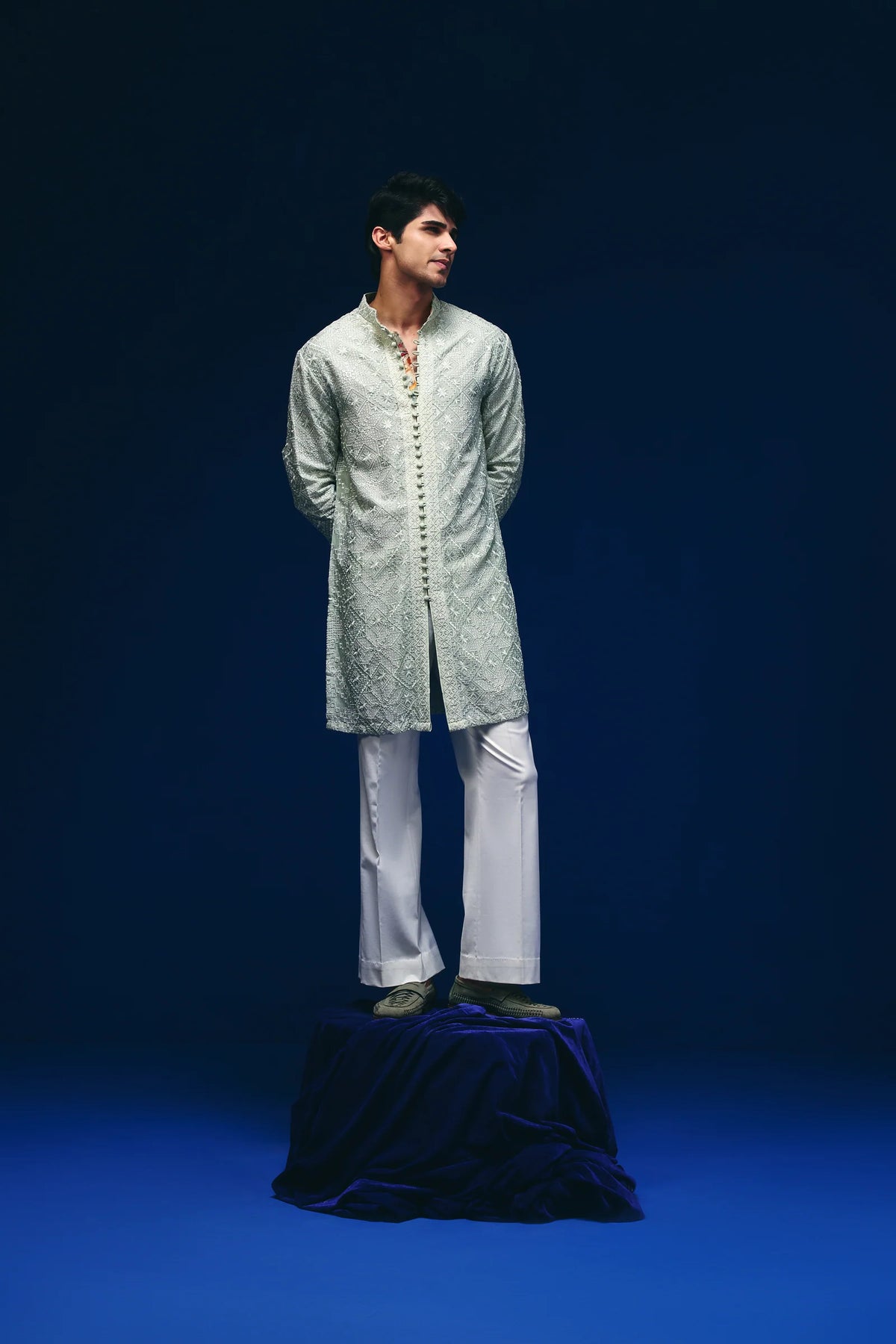 Astral Kurta in Sea Green