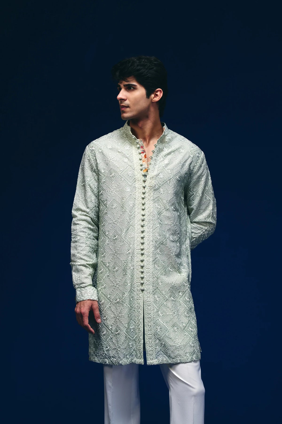 Astral Kurta in Sea Green