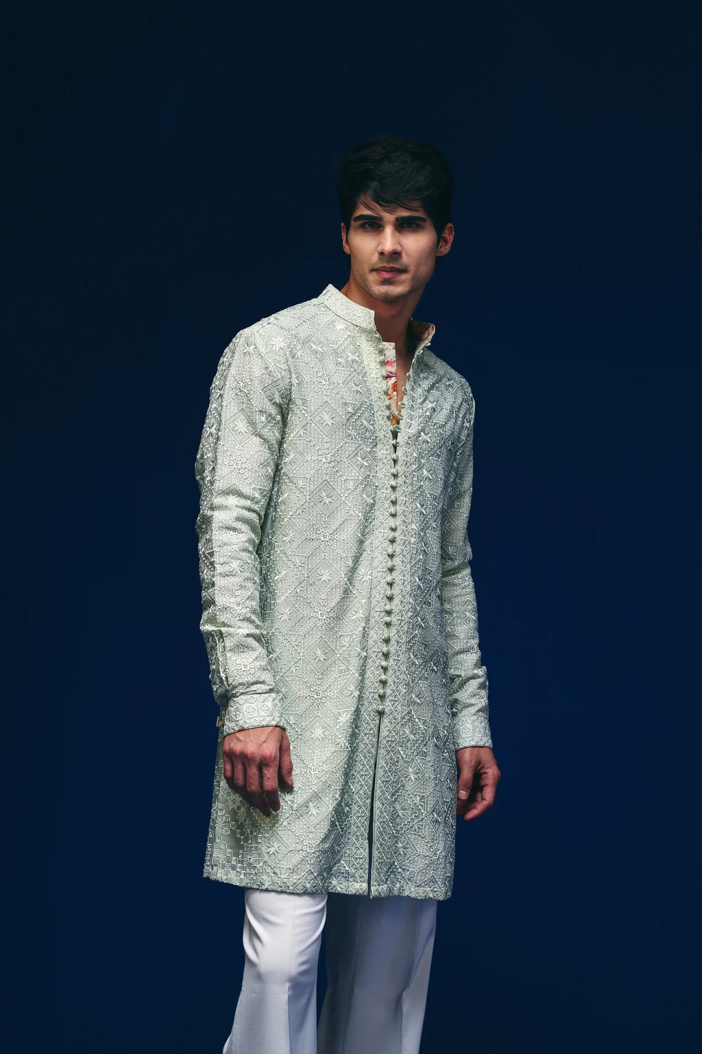 Astral Kurta in Sea Green
