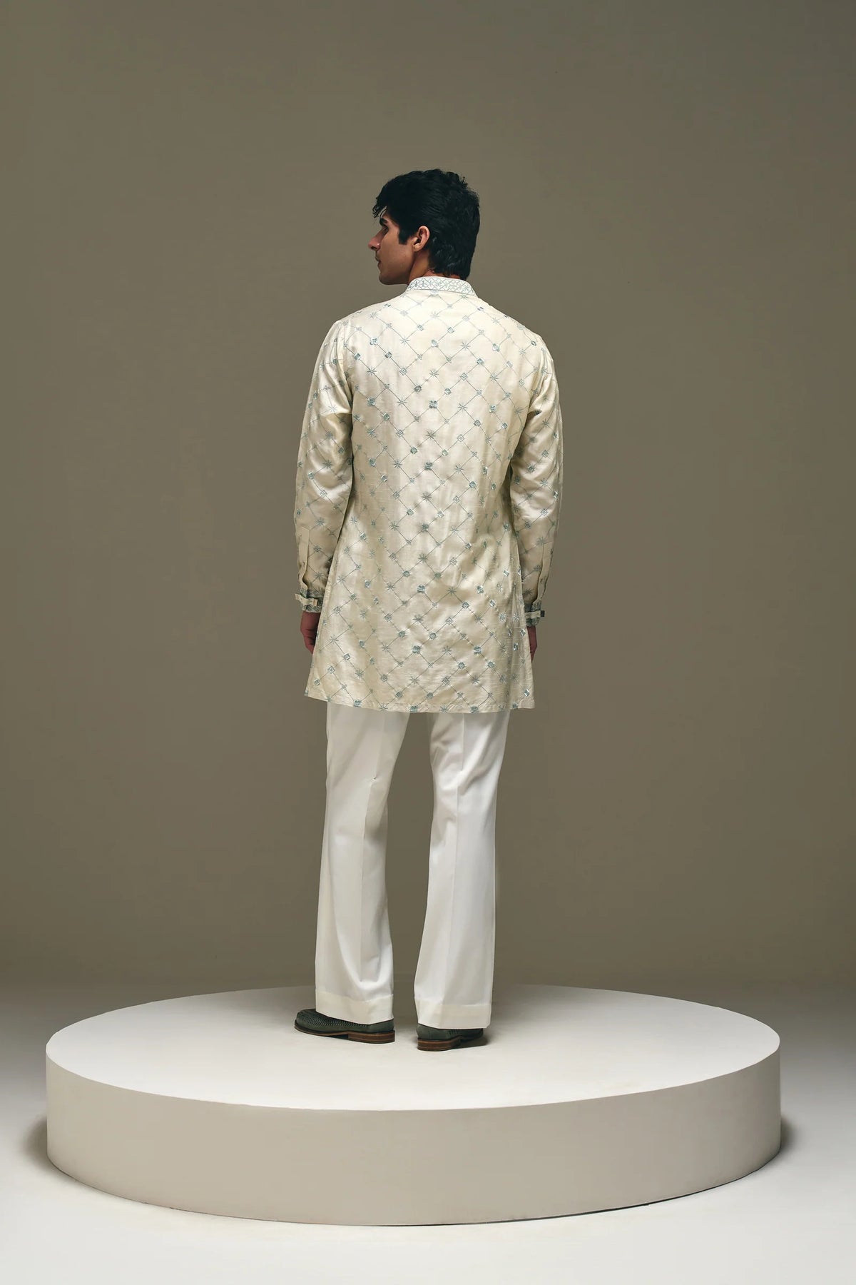 Astral Motif Kurta in Butter Cream