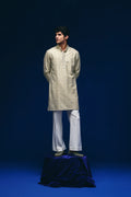 Mosaic Kurta in Pale Yellow