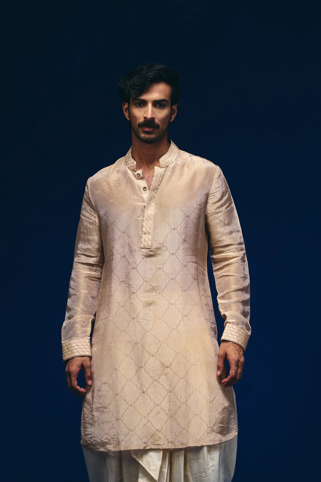 Silk Kurta in Champagne