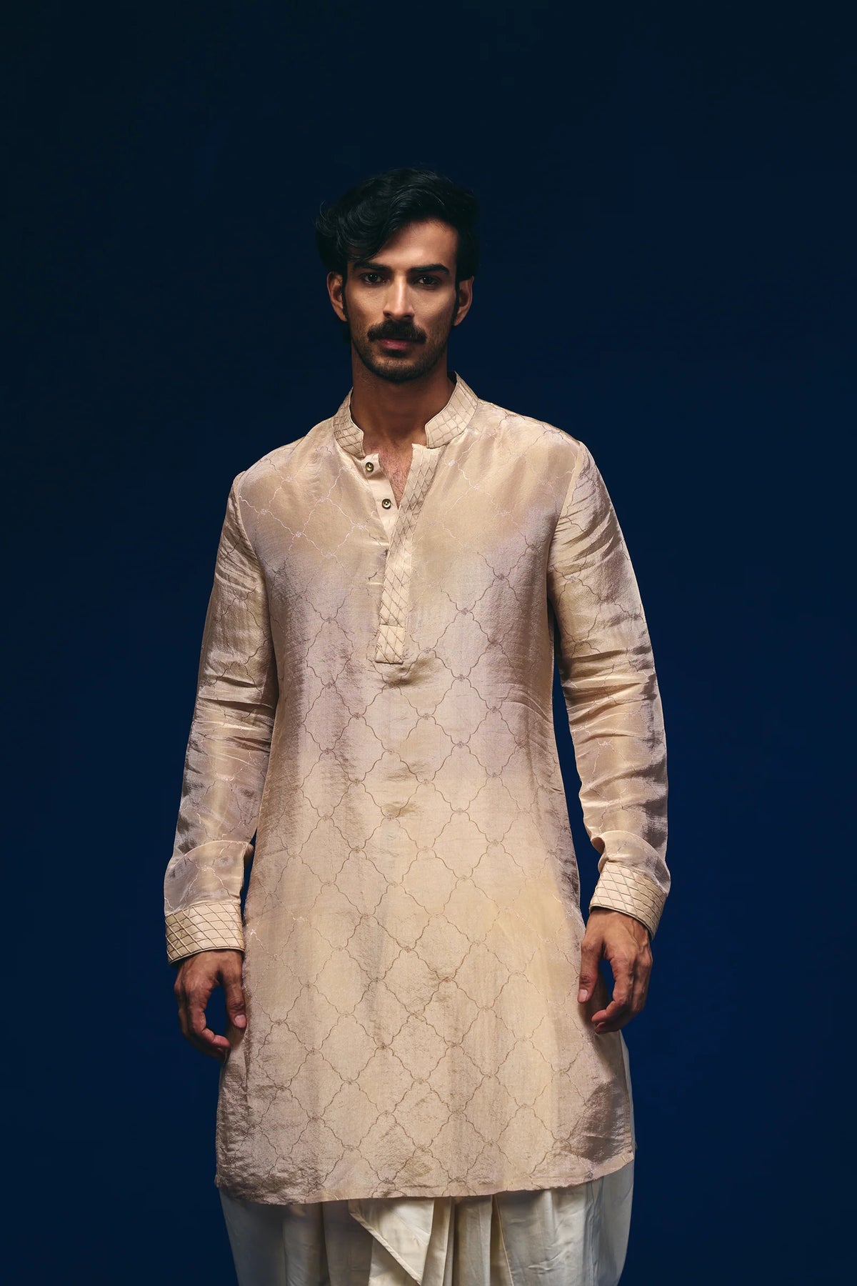 Silk Kurta in Champagne