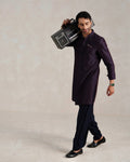 Tribal Knots Kurta in Wine