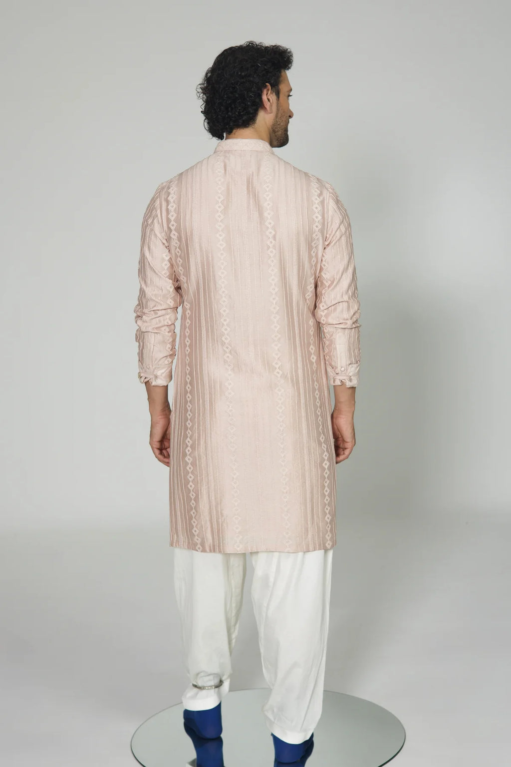 Mirror Stripe Luppi Button Kurta