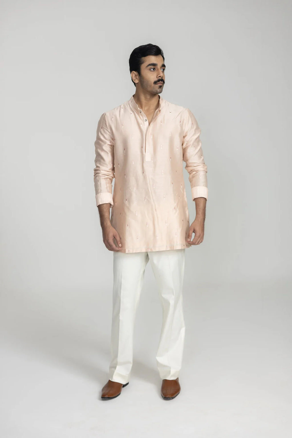 Jharokha Motif Kurta in Pink