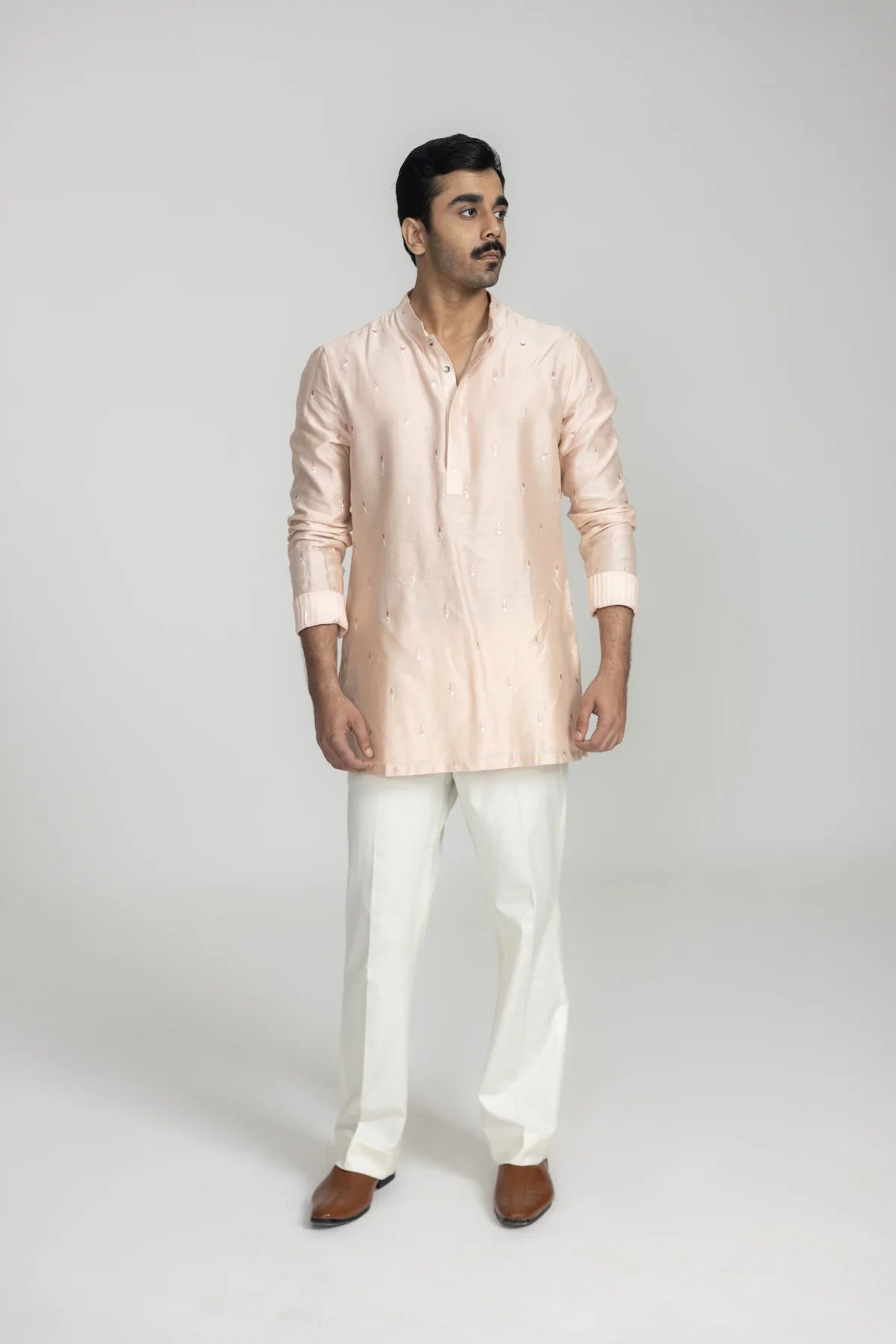 Jharokha Motif Kurta in Pink