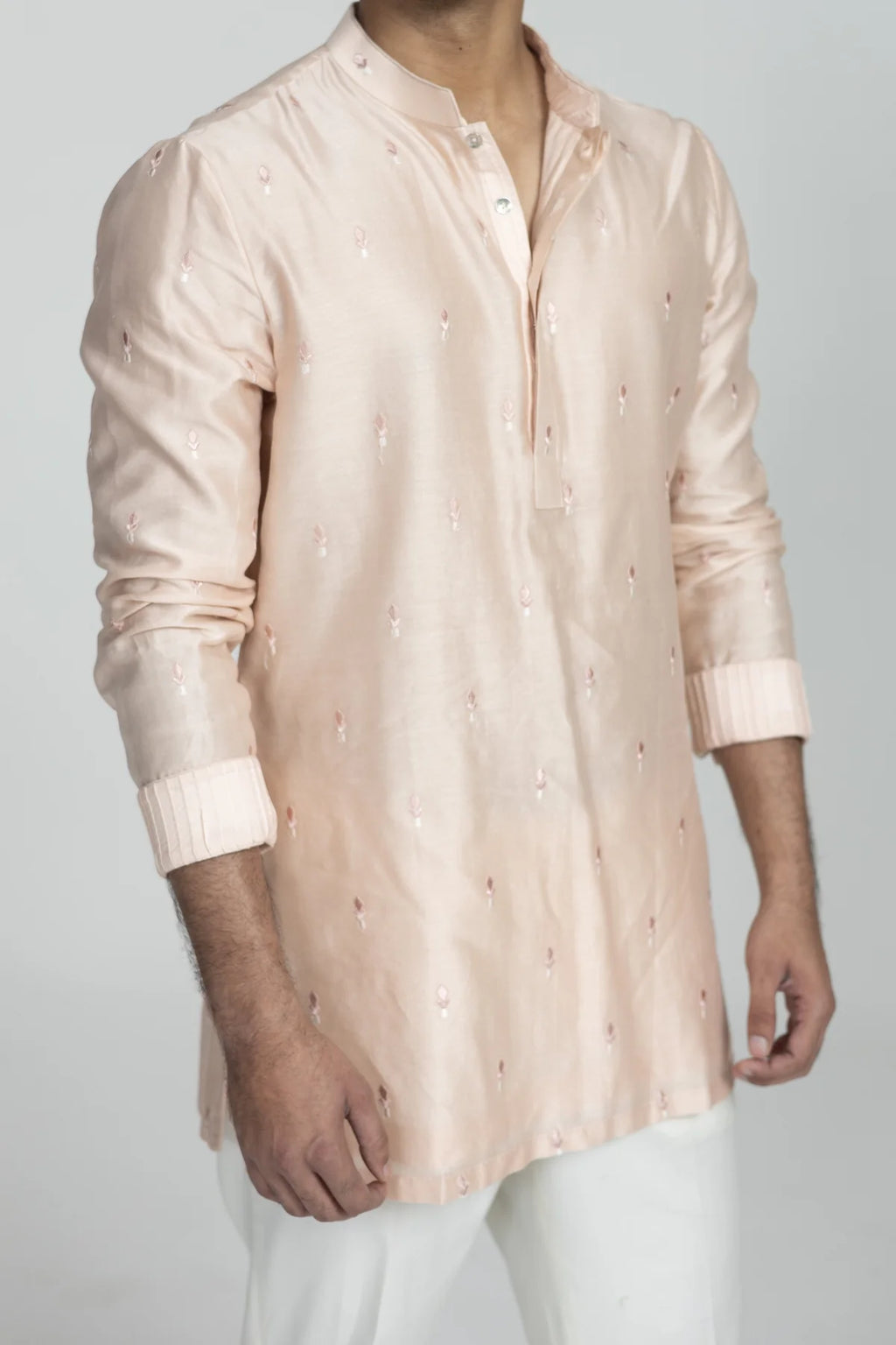 Jharokha Motif Kurta in Pink