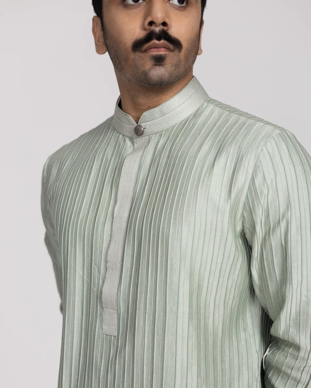 Cube Pintuck Silk Kurta