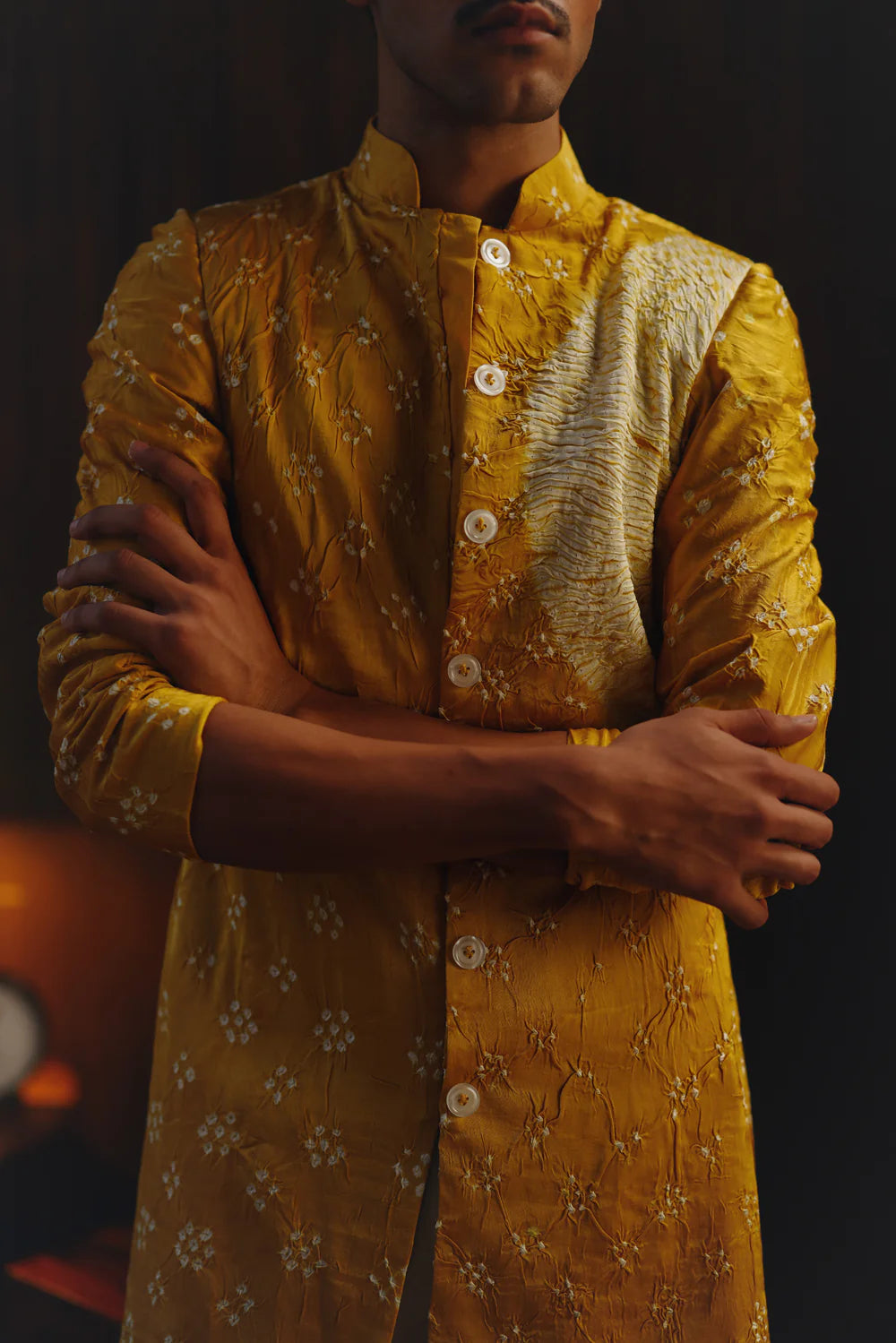 SHIBORI BANDHANI KURTA SHIRT SET