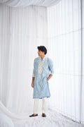 POWDER BLUE DORI WORK KURTA SET