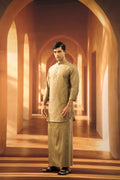 OLIVE LINEAR TEXTURE KURTA