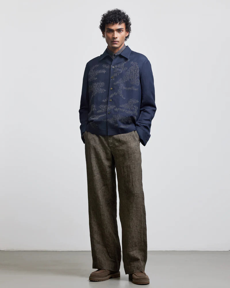 CAMOUFLAGE EMBROIDERED OVERSHIRT