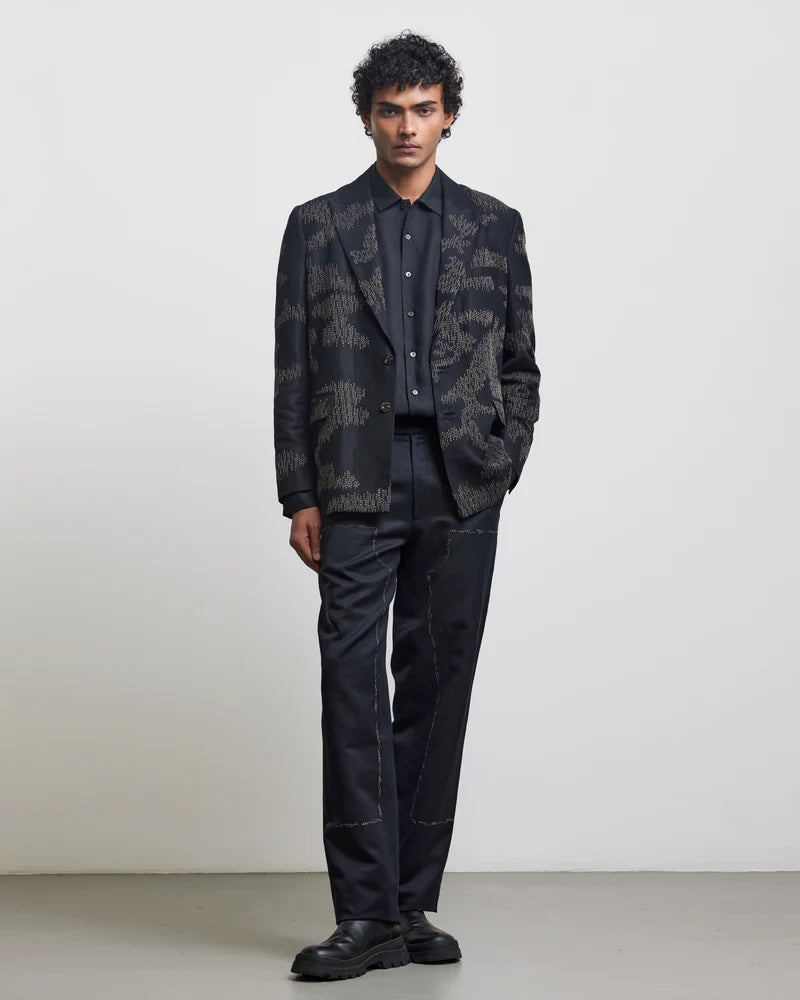 CAMOUFLAGE EMBROIDERED BLAZER