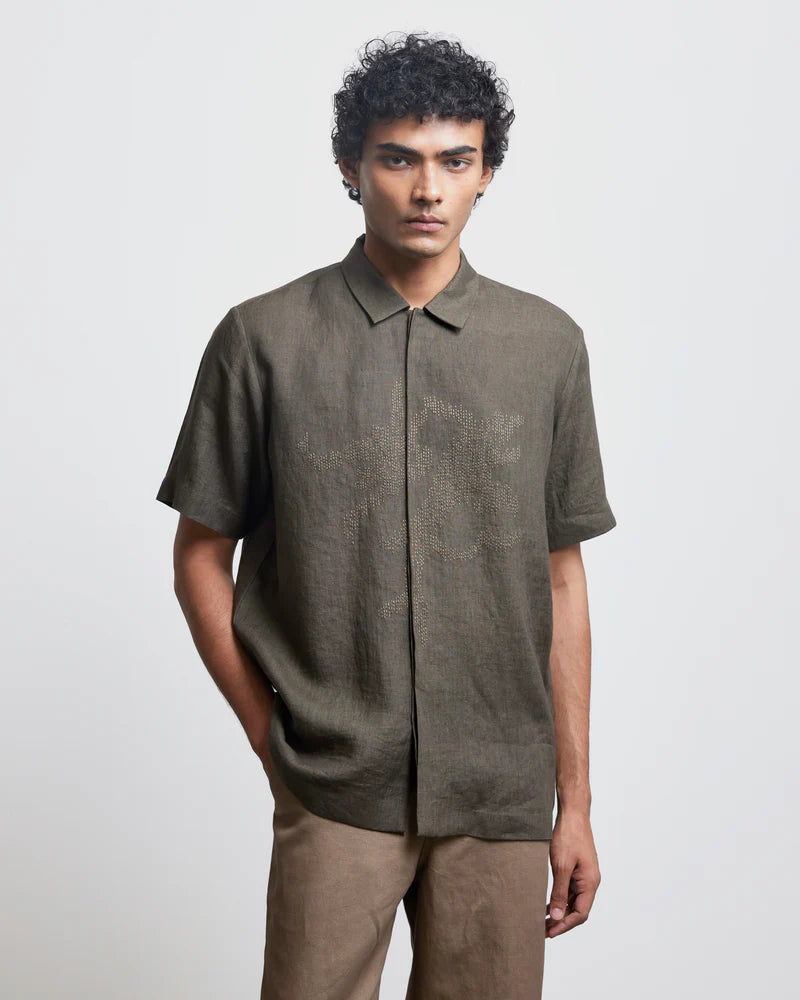 CAMOUFLAGE EMBROIDERED SHIRT