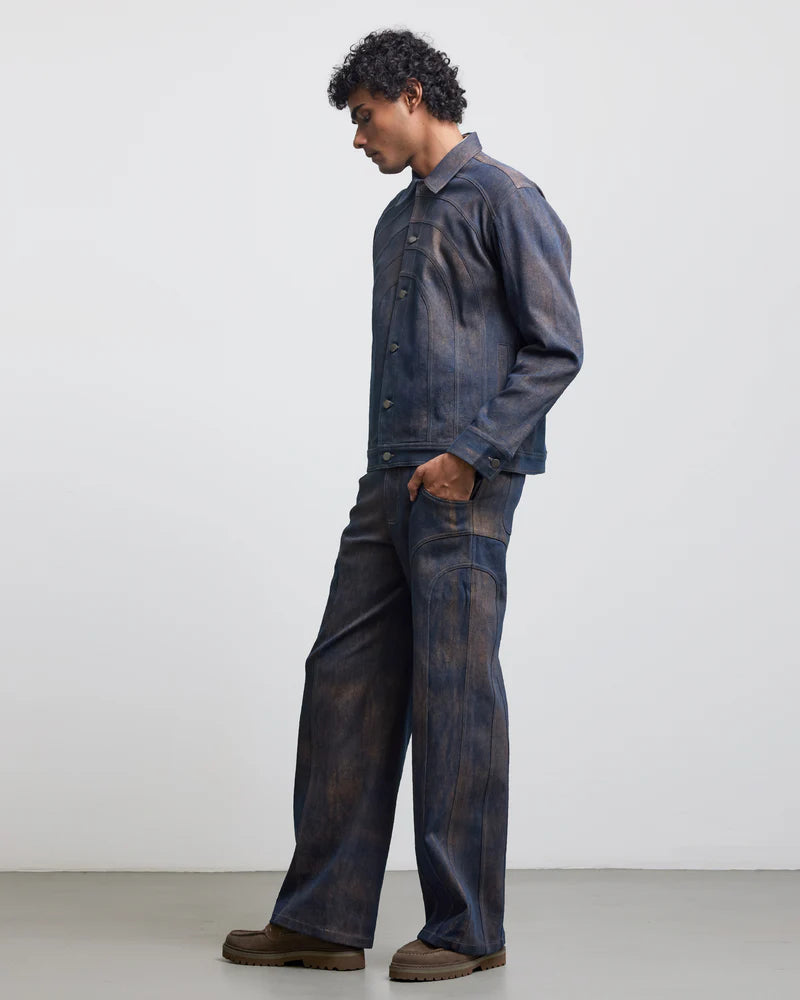 BAUHAUS COATED PATCHWORK DENIM JACKET