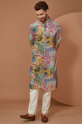 ABSTRACT SEQUIN EMBELLISHED KURTA