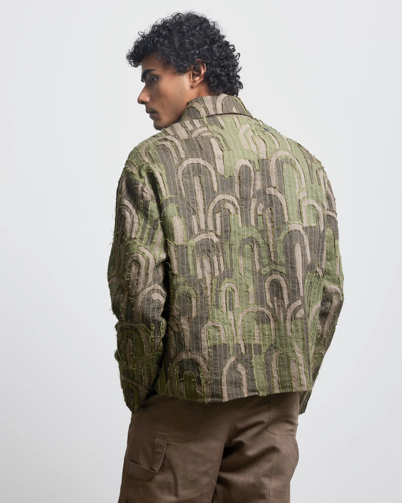 FRAY APPLIQUE MULTI ARCH JACKET