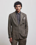 STONE BROWN SINGLE BREASTED BLAZER