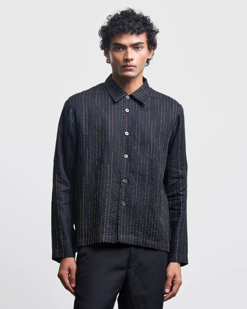 THREE LINE STITCH OVERSHIRT
